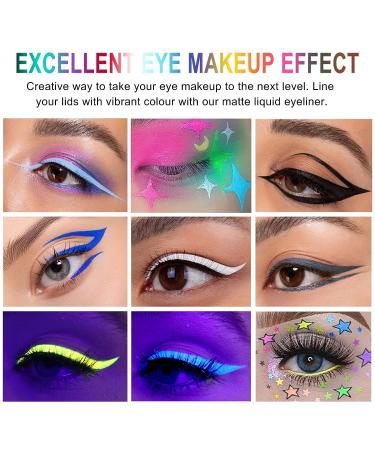 DekRion Liquid Eyeliner - High-pigmented Matte Grey Color | Waterproof Colored Eyeliner for Eye Makeup - Buy Online on SooperMarket.com