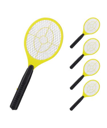 5 x electrical fly clapes without chemical fabrics fly rubbers against flying mosquitoes & mosquitoes fly swatter yellow yellow yellow 5 Pack