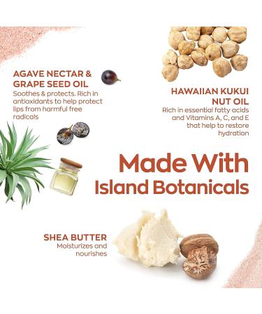 Hanalei Sugar Lip Scrub & Kukui Oil Lip Treatment 15g + 5-Piece Tropical Lip Balm Set | Hawaiian Botanicals, Cruelty-Free & Paraben-Free - Buy Online on SooperMarket.com