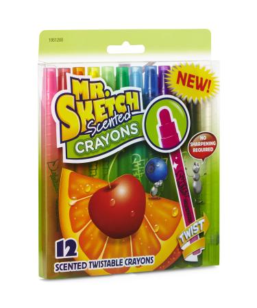 Mr. Sketch Scented Twistable Crayons  Assorted  12 Pack 12 Count (Pack of 1) Twistable Crayons Standard Packaging