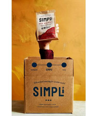 SIMPLi 100% Peruvian Red Quinoa 12 OZ | Regenerative Organic Certified | Kosher, Gluten Free, Whole Grain | Direct Trade & Ethically Sourced | Nutty + Hearty - Buy Online on SooperMarket.com