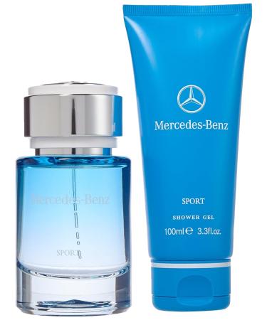 Mercedes Benz | Sport | Eau de Toilette and Shower Gel | 2 Piece Gift Set for Men | Woody Spicy Scent | EDT Spray 2.5 oz/Shower Gel - 3.3 oz - Buy Online on SooperMarket.com