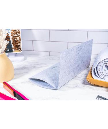 Glamza Hair Straightener Mat & Pouch - Made from Heat Resistant Safety Felt - Ideal for Home & Travel (Light Grey) - Buy Online on SooperMarket.com