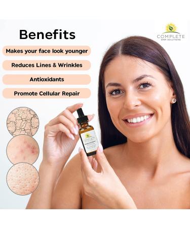 Natural Vitamin C Serum 1 oz with Ferulic & Hyaluronic Acid - Anti-Aging and Anti-Wrinkle Formula with 15% Vitamin C - Made in USA - Buy Online on SooperMarket.com