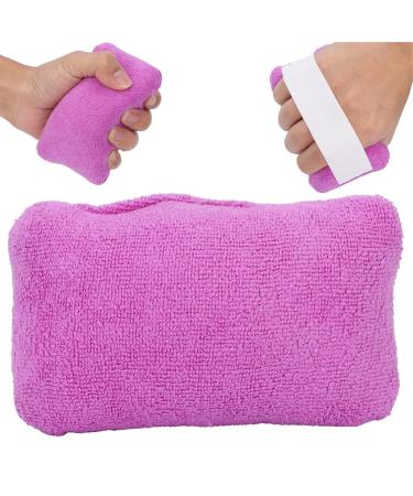 FILFEEL Palm Grip Hand Contracture Cushion with Elastic Band Pad Hand Grab Bar for Elderly Care Grabbing Pad for Bedridden Patients Hand Finger Aid Protector Finger Rehabilitation Training Device