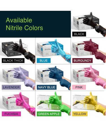 Fuchsia Hot Pink Nitrile Disposable Gloves - 50 Count - Medium 3 Mil - Powder & Latex Free - Medical Exam & Food Safe Gloves - Buy Online on SooperMarket.com