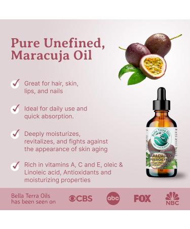 Bella Terra Maracuja Seed Oil 4 oz | Enhance Skin with Vitamin A & Essential Fatty Acids | International Shipping Available - Buy Online on SooperMarket.com