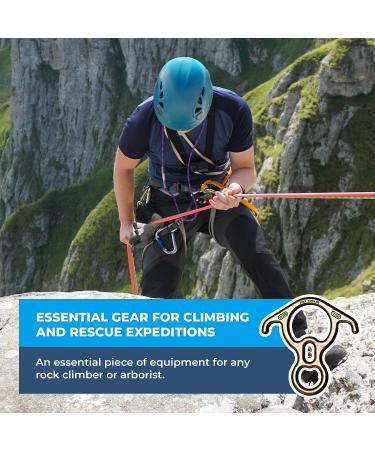 Rock-N-Rescue Steel Rescue 8 with Ears | Essential Gear for Arborists, Adventurers, and Rescuers - Buy Online on SooperMarket.com