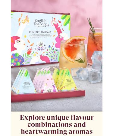 English Tea Shop Organic Gin Botanicals - 12 Pyramid Tea Bags Gift pack with 3 different Natural Botanical Blends - Buy Online on SooperMarket.com