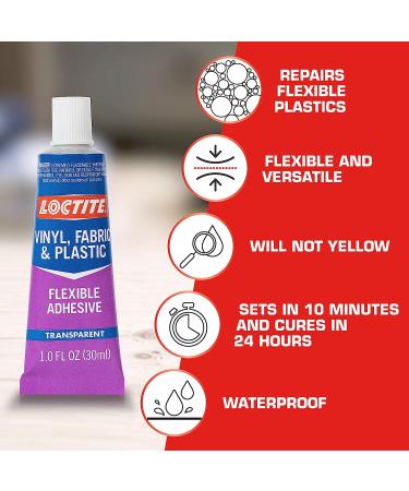 Loctite 1 oz Vinyl Fabric & Plastic Repair Adhesive - Flexible, Durable | Squeeze Tube - Buy Online on SooperMarket.com