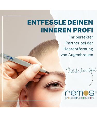 Buy REMOS Professional Blue Tweezers with Extra Fine Tips for Precision Eyebrow Plucking - International Shipping Available - Buy Online on SooperMarket.com