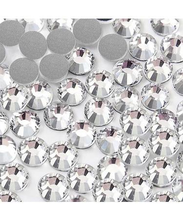 1440PCS Crystal Rhinestones SS20 4.8mm Flatback Glass Rhinestones Gemstones Diamantes for Clothes Shoes Nails Art Crafts Decoration White SS20/4.8mm