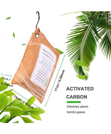 Bamboo Charcoal Air Purifying Bags - 5x200g Odor Absorber for Cars and Homes | Freshens Air, Removes Moisture, Eliminates Pet Odors - Buy Online on SooperMarket.com