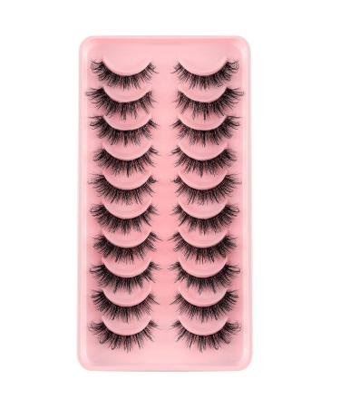 Shop 3D Handmade False Eyelashes - Natural Look Fluffy Strip Lashes 10 Pairs (Hy58) - International Shipping - Buy Online on SooperMarket.com