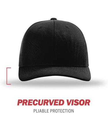 Richardson Unisex 112 Solid Black Trucker Snapback Baseball Cap - One Size - Buy Online on SooperMarket.com