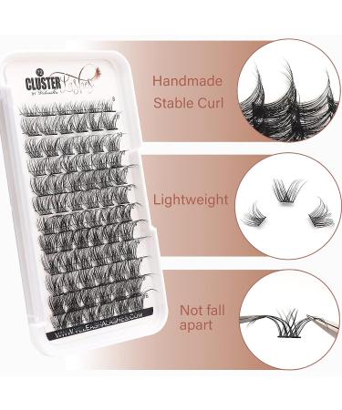Veleasha 72pcs DIY D Curl Lash Clusters | Volume & Natural Look Individual Lashes | 8-16mm Mix Length False Eyelashes for Home Extensions - Buy Online on SooperMarket.com
