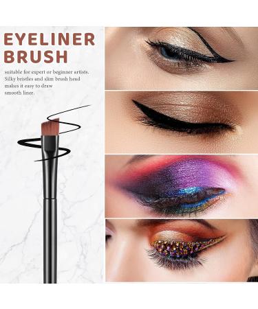 200 Pcs Disposable Angled Eyebrow & Eye Liner Brushes - Salon Quality Makeup Tool - Buy Online on SooperMarket.com