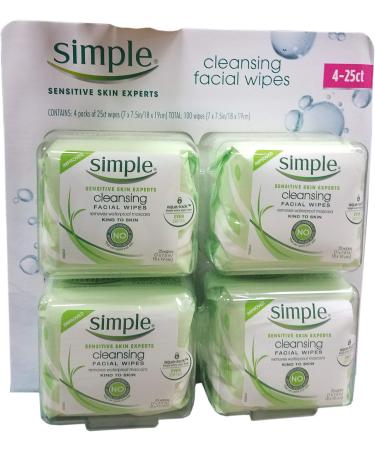 Simple 100 Piece Cleansing Wipe