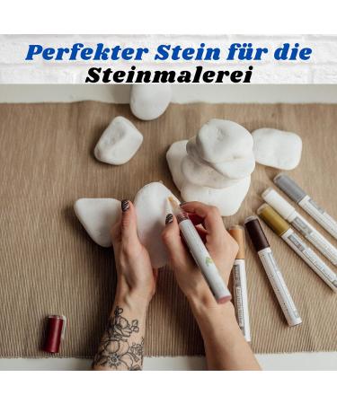 VELLES Pebbles for Painting Large Garden Stones White Natural Rock for Paint Rocks Marble Gravel to Decorative Stone Aquarium Decor Polished Pebble Art Scottish Cobbles for Pond - 1.9kg (40-80mm) 40-80 mm (WeiÃ) - Buy Online on SooperMarket.com