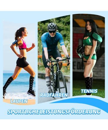 Buy Hipower Compression Stockings - 5 Pairs for Men & Women | Colorful Support Socks for Travel Sports & Nursing | Knee-Length Compression Socks (B-5 Pair L-XL) - Buy Online on SooperMarket.com