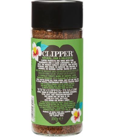 Clipper Latin American Organic Instant Decaf Coffee - 6 x 100g Jars | Bulk Buy Gourmet Decaffeinated Instant Coffee | Fairtrade Arabica by Clipper Teas - Buy Online on SooperMarket.com