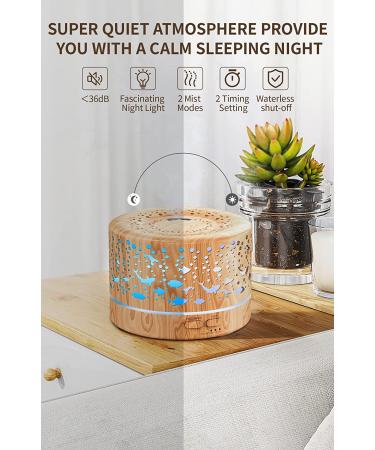 MEIDI 700ML Essential Oil Diffuser with Remote Control - Aromatherapy & Cool Mist Humidifier - Buy Online on SooperMarket.com