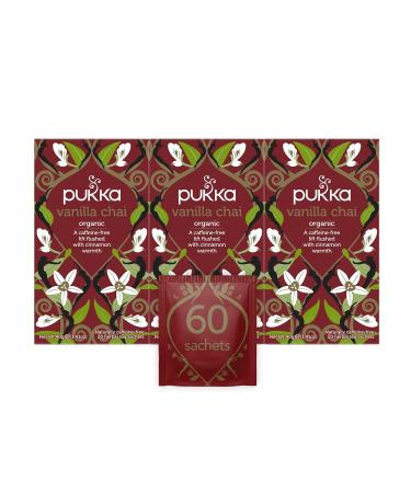 Pukka Vanilla Chai Organic Caffeine free - 60 Tea Bags - Pack of 3