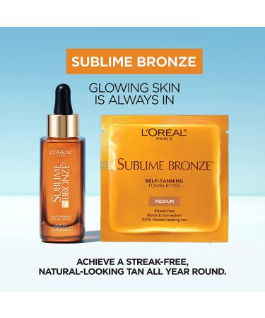 L'Oreal Sublime Bronze Self-Tanning Towelettes - Streak-Free Medium (6 ct) | Best Self Tanner - Buy Online on SooperMarket.com