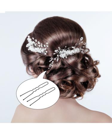 100 Pack Black U Shaped Bun Hair Pins (6 cm) with Storage Box and Bag - 100 Count - Buy Online on SooperMarket.com
