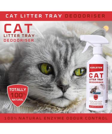 karlsten Cat Litter Spray Deodorizer - 100% Bio-Based Destroys bacteria Fresh Lemon Fragrance Odour Eliminator & Neutralizer - Extends Cat Litter Life & Absorbs Odours - Buy Online on SooperMarket.com