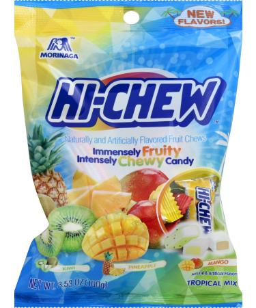 Morinaga Hi-Chew Tropical Mix Flavoured Fruit Chews 100g