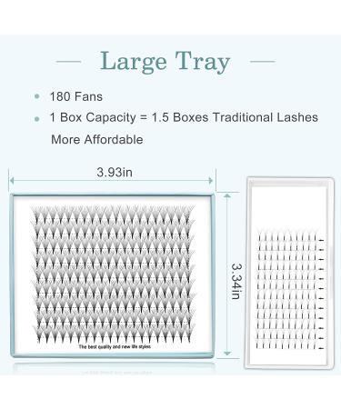 Obeyalash 8D Russian Volume Eyelash Extensions 12mm D Curl - Large Tray Pre Made Volume Lashes - Buy Online on SooperMarket.com