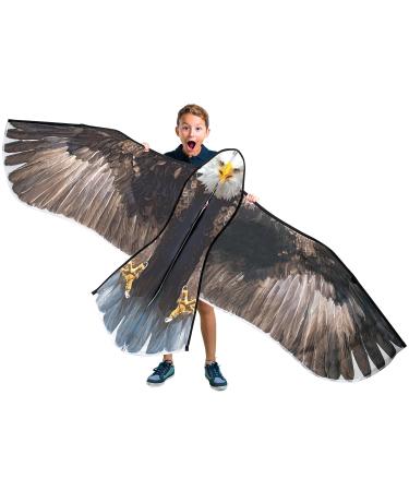 JEKOSEN 70" Bald Eagle Huge Kite for Kids and Adults Single Line String Easy to Fly for Beach Trip Park Family Outdoor Games and Activities