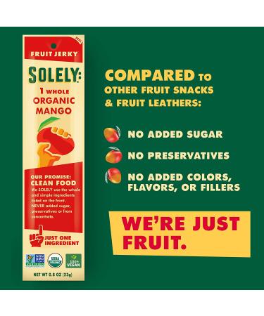 Solely Organic Mango Fruit Jerky - 0.8 oz | Healthy Snack, Gluten-Free - Buy Online on SooperMarket.com