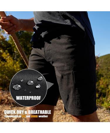 Maamgic Men's Waterproof Quick Dry Cargo Hiking Shorts - Charcoal, Size 33 | Perfect for Camping, Fishing, and Outdoor Activities - Buy Online on SooperMarket.com