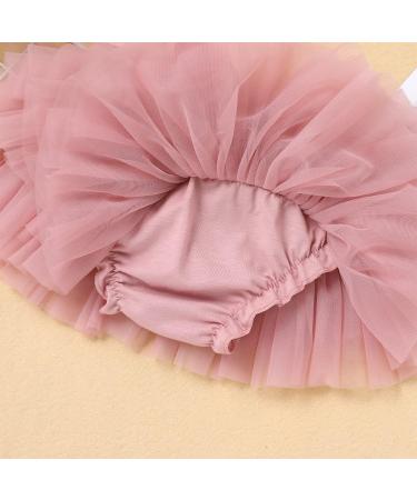 FYMNSI Boho Rainbow 2 Years First Birthday Outfit Baby Girl Cake Smash Photo Romper Tutu Set - Dusty Pink - Buy Online on SooperMarket.com