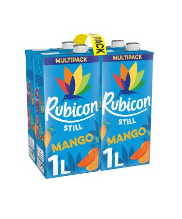 Rubicon Still Mango Juice Drink Made with Handpicked Alphonso Mangoes for an Authentic and Delicious Flavor - 4 x 1L Cartons