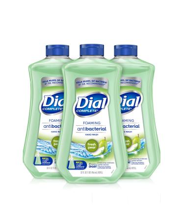 Dial Complete Antibacterial Foaming Hand Wash Refill, Fresh Pear, 32 Ounce (Pack of 3)