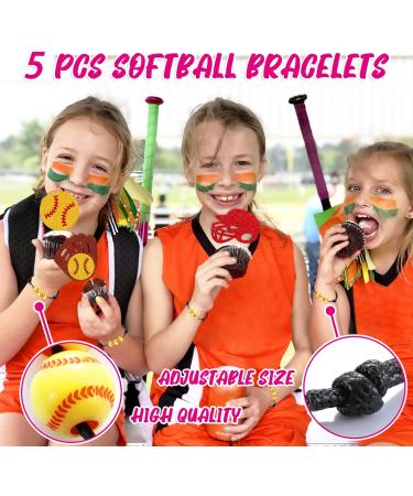 Softball Birthday Decorations Happy Birthday Banner Softball Cake Cupcake Toppers Girl's Bracelet Fastpitch Pitcher Baseball Sport Player Theme for Women Girl Boy Birthday Party Supplies - Buy Online on SooperMarket.com