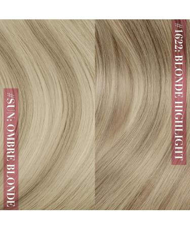 Youngsee Clip In Extensions - Real Hair Blond Ombre 30cm Dark Ash Blonde & Platinum Highlights - 80g Remy Hair - 7Pcs #18/60a/60 - Buy Online on SooperMarket.com