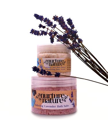 Nurture By Nature Relax & Calm Pamper Gift Basket for Women | Lavender Essential Oils, Bath Salts, Soap, Bath Bombs, Candle & More | Perfect Mother's Day Gift - Buy Online on SooperMarket.com