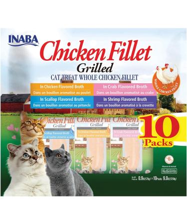 INABA Natural Premium Hand-Cut Grilled Chicken Fillet Cat Treats/Topper & Dashi Delights for Cats Shredded Chicken with Bonito Flake Broth 2.5 Ounce Cup 12 Cups Total Seafood Variety - Buy Online on SooperMarket.com