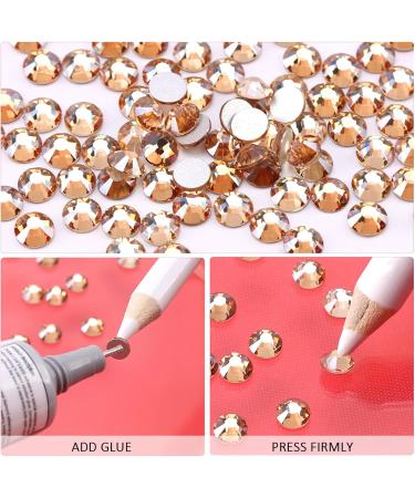 Yhmq 2160PCS Rhinestones & Nail Crystals - SS20 Gold Shadow (4.6mm & 4.8mm) for Stunning Nail Art - Buy Online on SooperMarket.com