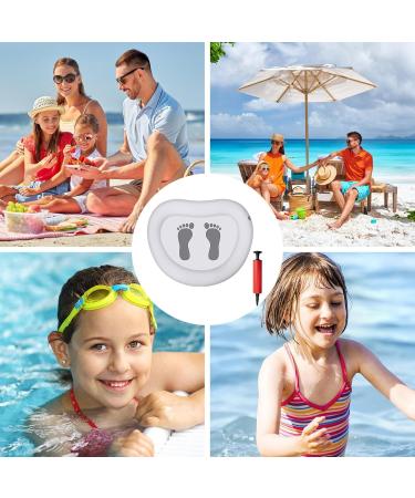 Pool Foot Bath | Portable Pool Foot Wash Basin Tub White Inflatable Pool Basin Tub with Pump Portable Swimming Pool Footbath for Pool and Beach - Buy Online on SooperMarket.com
