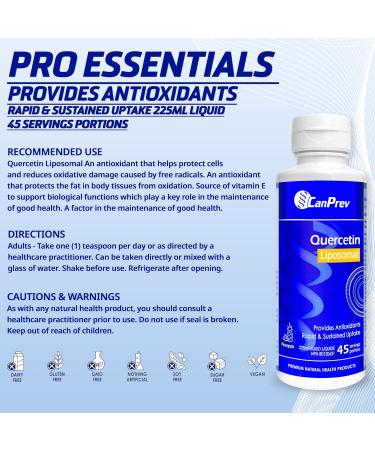 CanPrev Liposomal Vitamin C 500mg with Vitamin E 10 IU 225ml - Citrus Vanilla Flavor - Liquid Vitamin C Complex - Enhanced Absorption - Antioxidant Supplement - Maintenance of Bones Teeth & Gums - Buy Online on SooperMarket.com