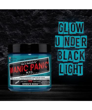 MANIC PANIC Siren's Song Neon Blue-Green Hair Dye 4oz - Vegan & PPD Free - Buy Online on SooperMarket.com