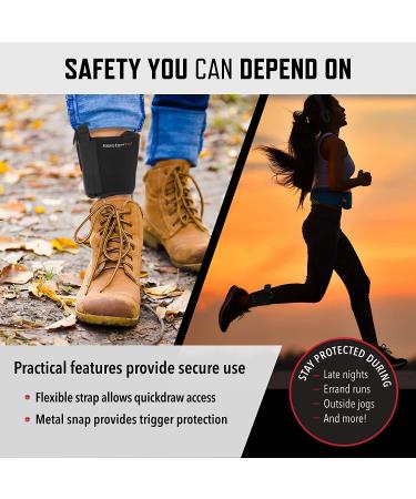 ComfortTac Ultimate Ankle Holster for Glock, Smith & Wesson, Ruger, Sig Sauer - Fits Up To 13 Leg - Concealed Carry Holster - Buy Online on SooperMarket.com