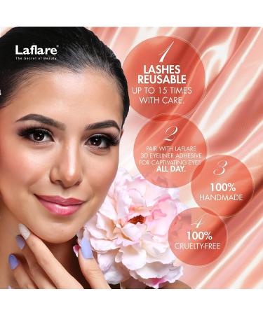 Laflare 3D SILK MINK Cat Eye False Eyelashes - Wispy, Fluffy, and Multi-layered (SM14) - Buy Online on SooperMarket.com