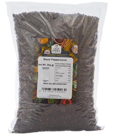 Old India Black Peppercorns 2kg 2 kg (Pack of 1)