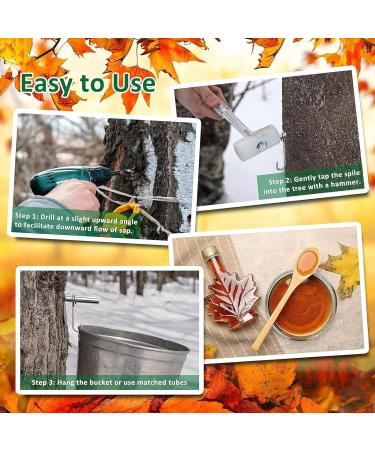 Premium Stainless Steel Maple Syrup Taps - Reusable Tree Water Taps for Family Farms & Gardens - Buy Online on SooperMarket.com